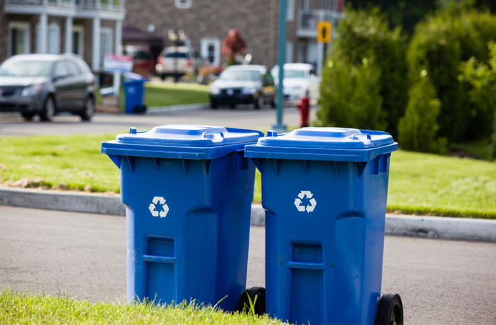 Finished cleaned trash bins