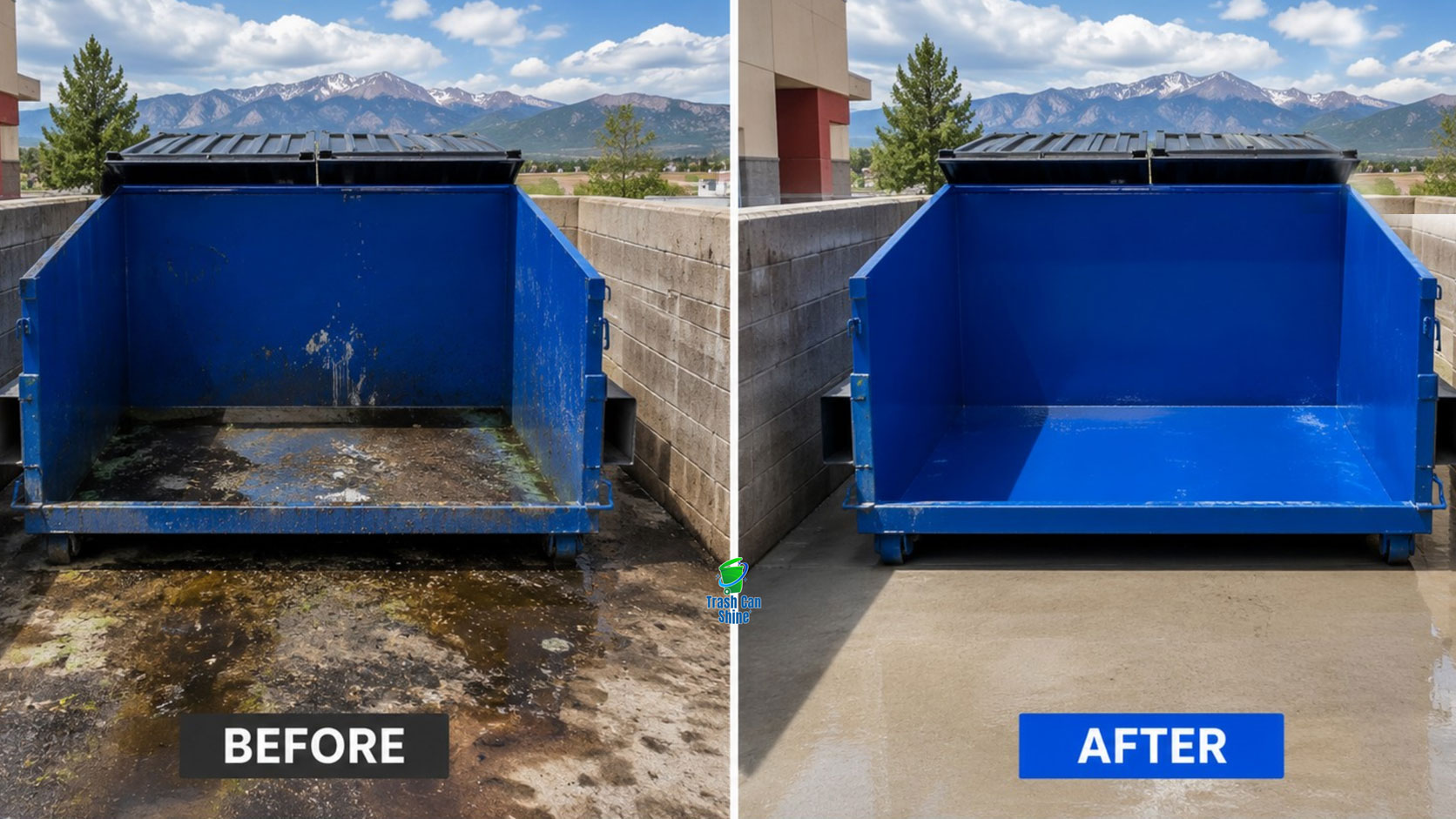 Dumpster and surrounding pad cleaning